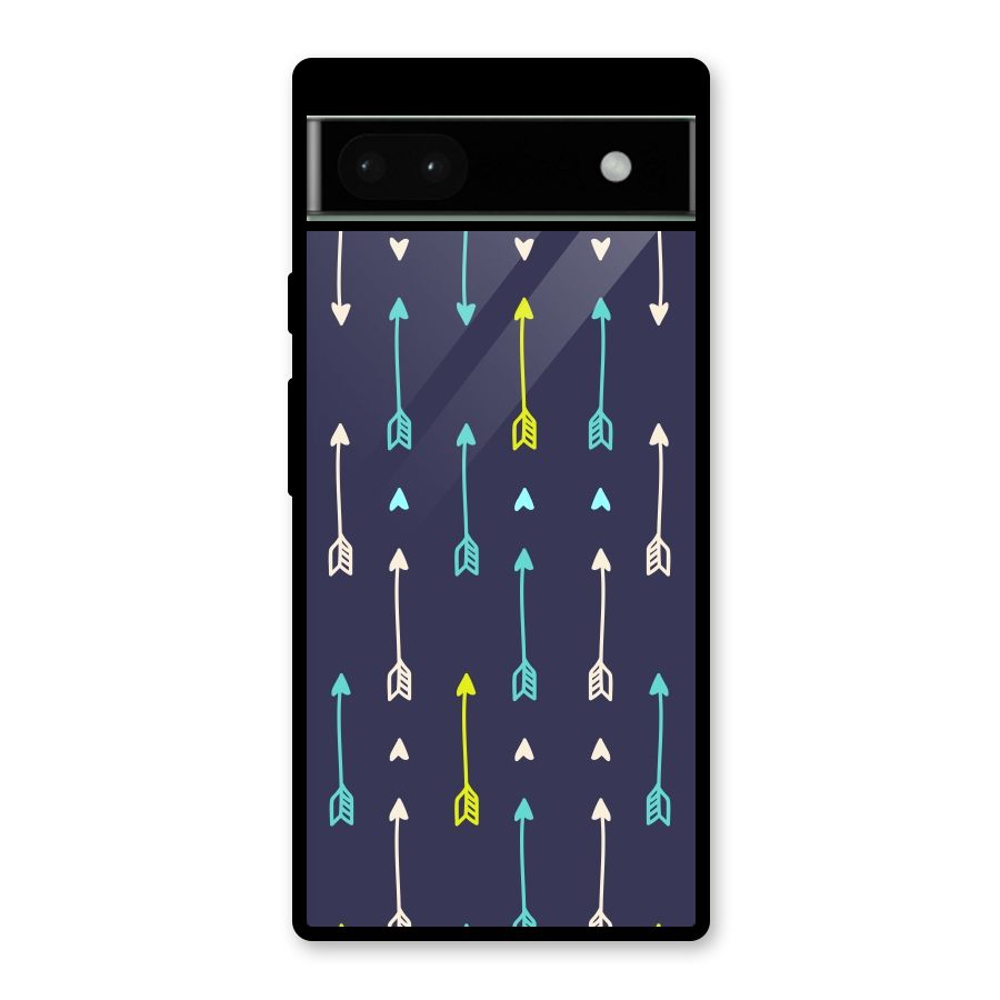 Boho Arrow Pattern Glass Back Case for Google Pixel 6a