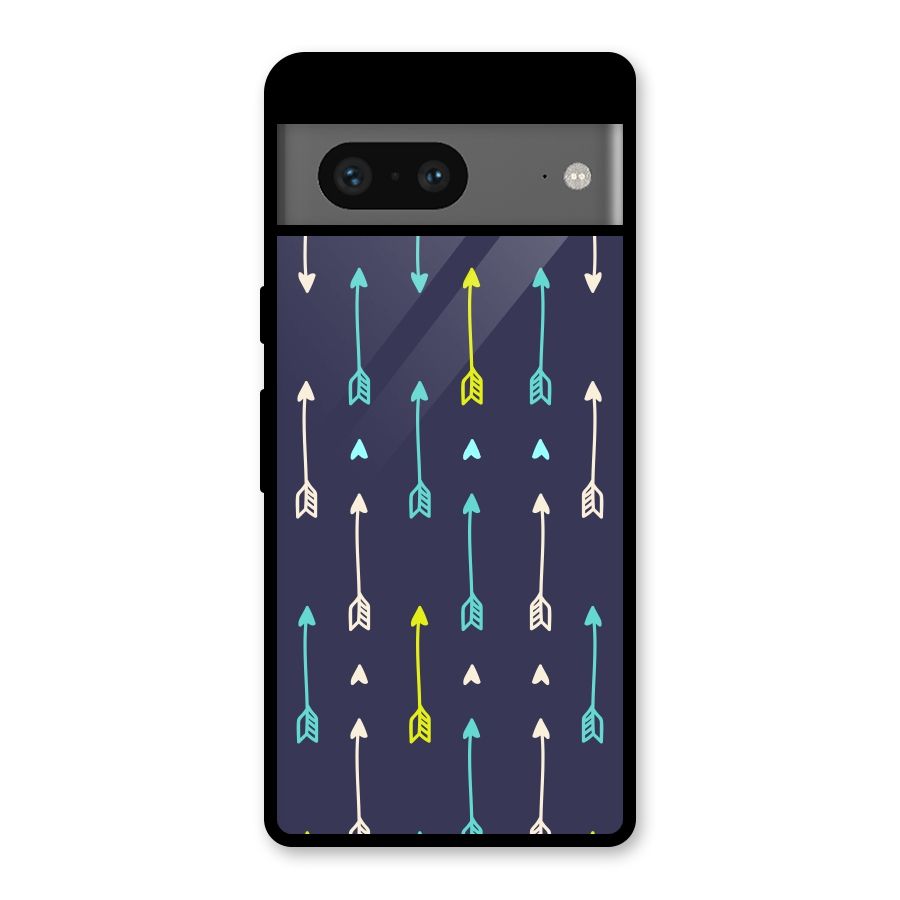 Boho Arrow Pattern Glass Back Case for Google Pixel 7