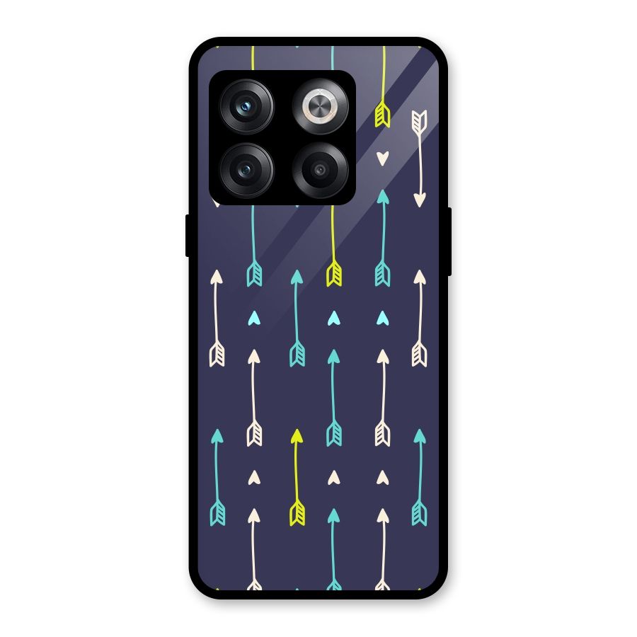 Boho Arrow Pattern Glass Back Case for OnePlus 10T