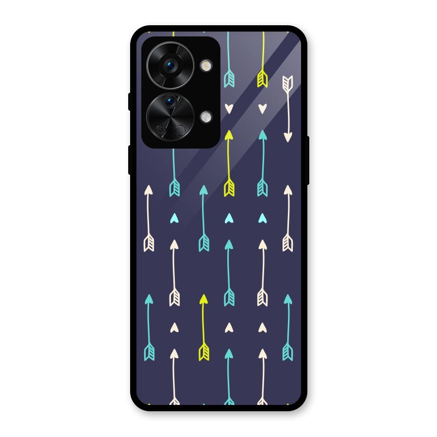 Boho Arrow Pattern Glass Back Case for OnePlus Nord 2T