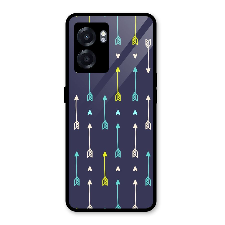 Boho Arrow Pattern Glass Back Case for Realme Narzo 50 5G