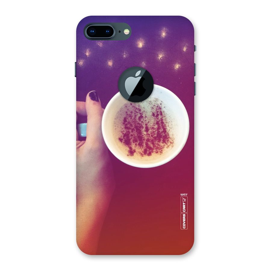 Bokeh Coffee Mug Back Case for iPhone 7 Plus Logo Cut