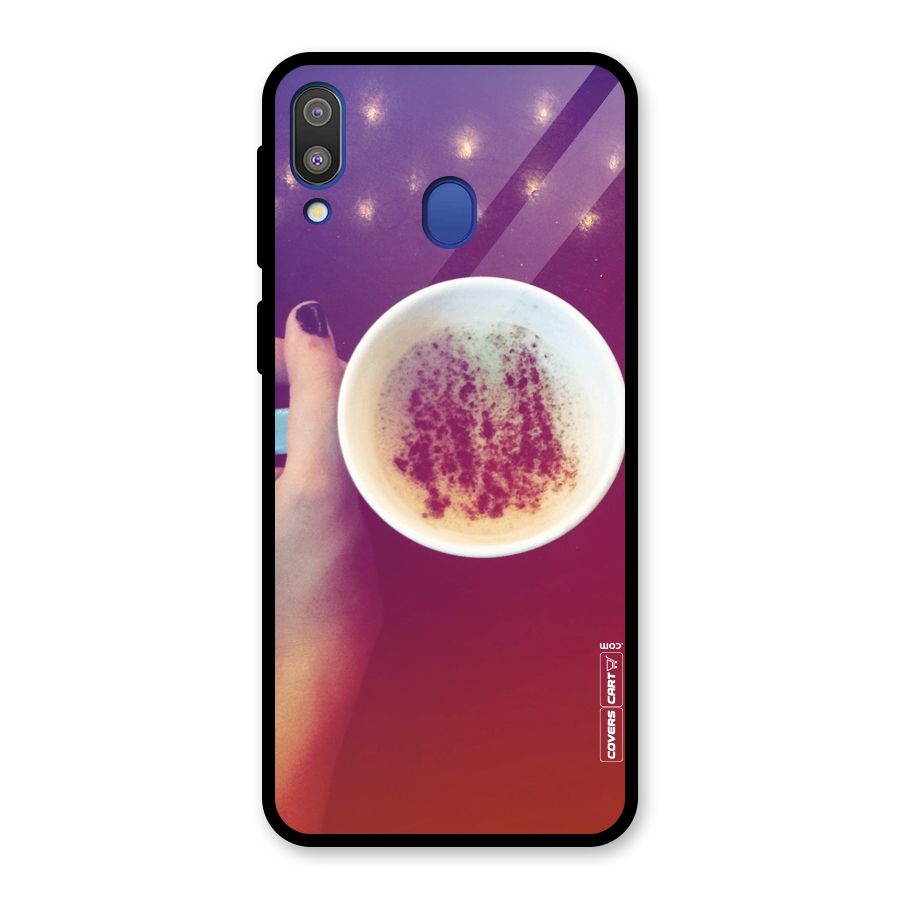 Bokeh Coffee Mug Glass Back Case for Galaxy M20