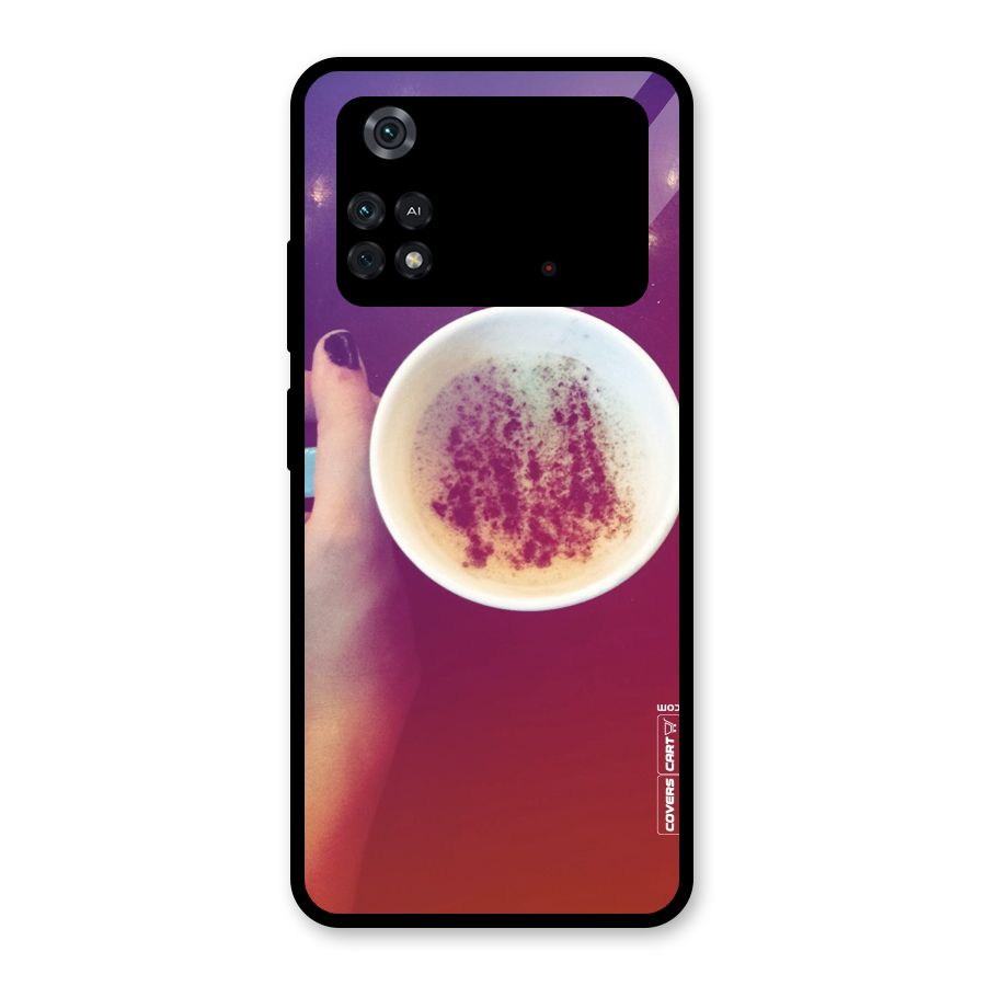 Bokeh Coffee Mug Glass Back Case for Poco M4 Pro 4G