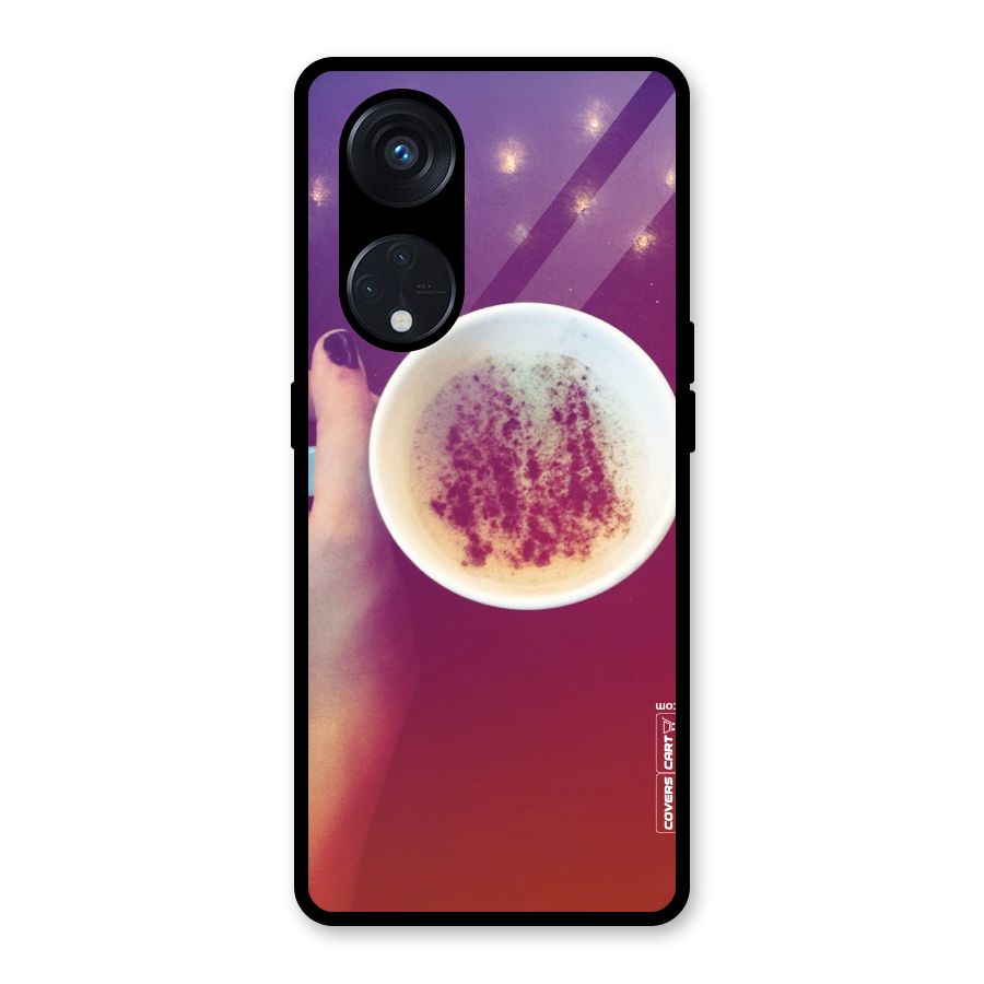 Bokeh Coffee Mug Glass Back Case for Reno8 T 5G