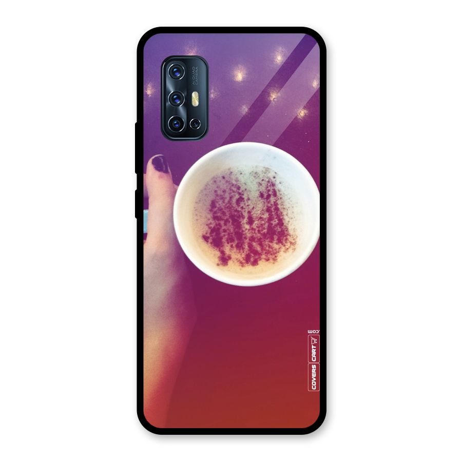 Bokeh Coffee Mug Glass Back Case for Vivo V17