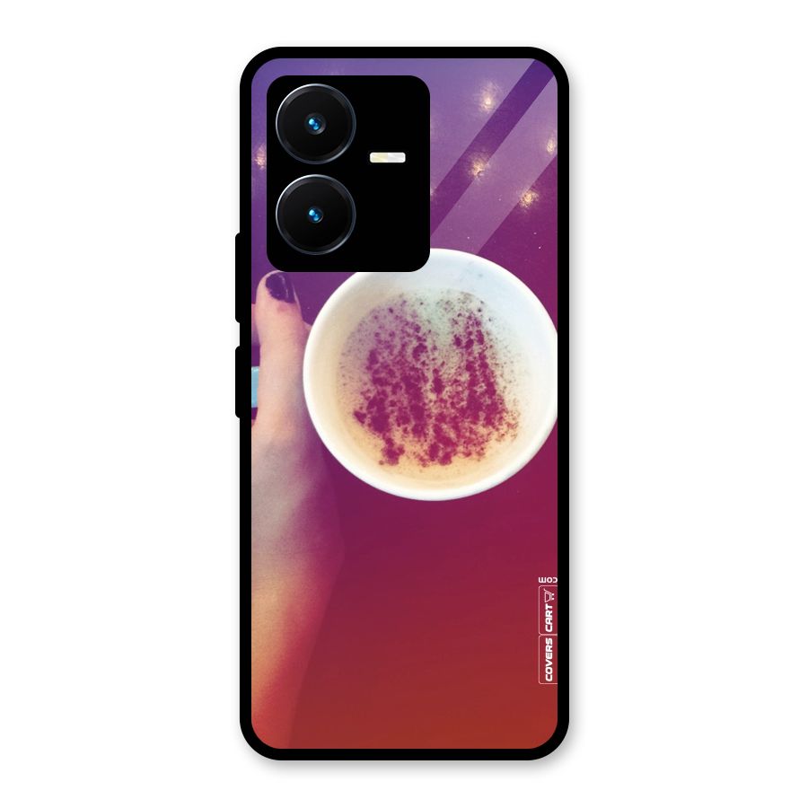 Bokeh Coffee Mug Glass Back Case for Vivo Y22