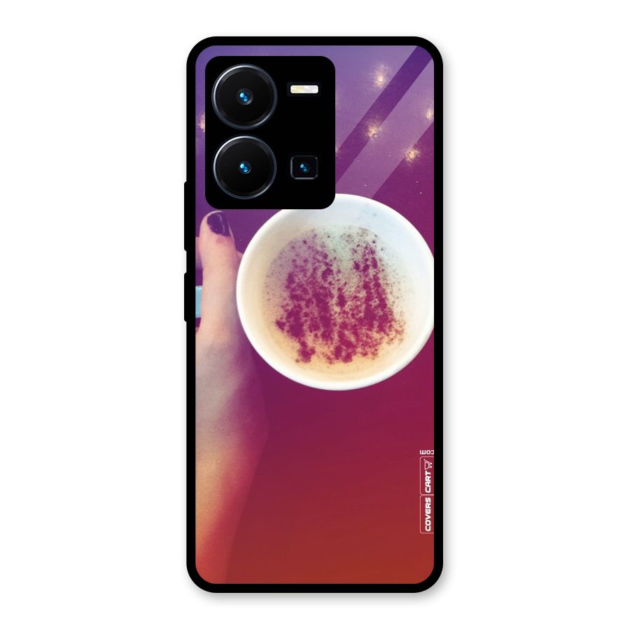 Bokeh Coffee Mug Glass Back Case for Vivo Y35