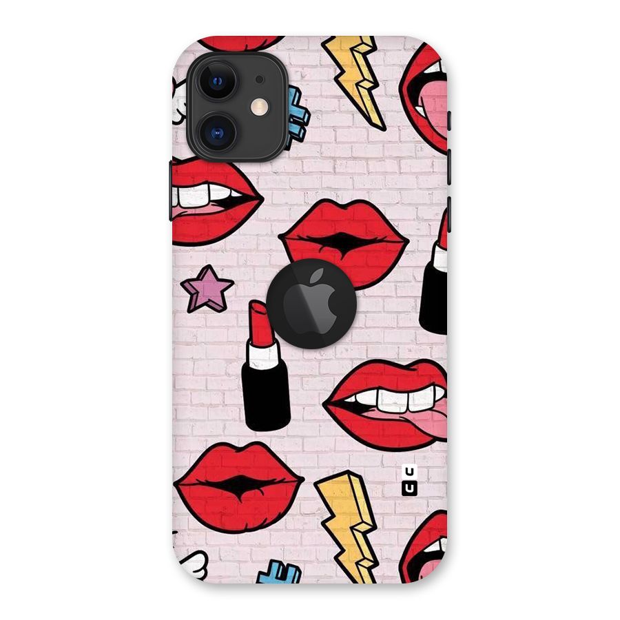 Bold Red Back Case for iPhone 11 Logo Cut