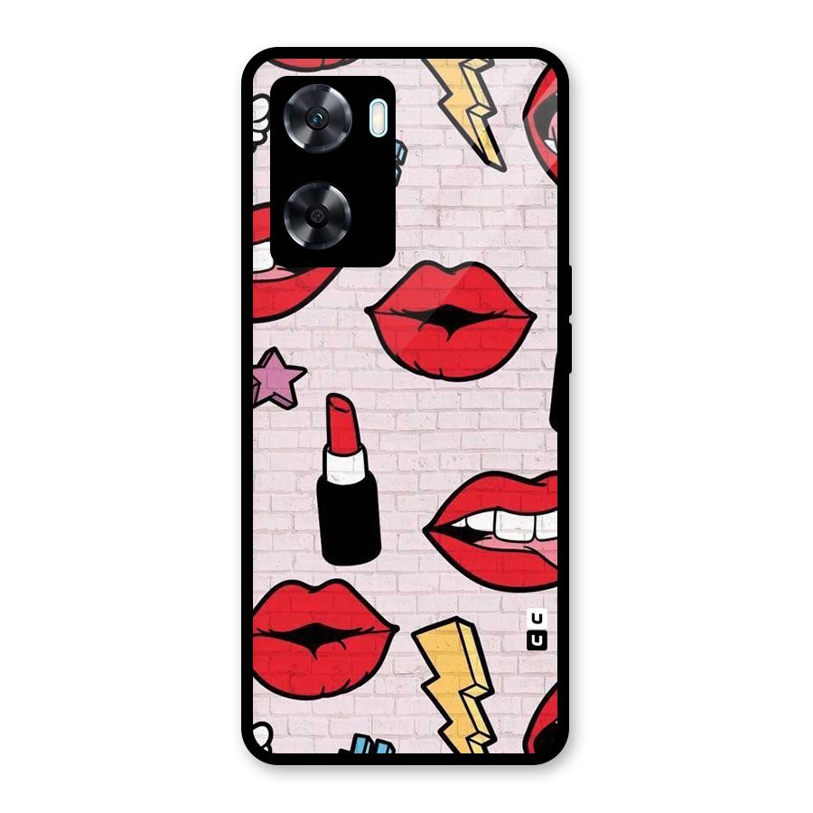 Bold Red Glass Back Case for Oppo A77