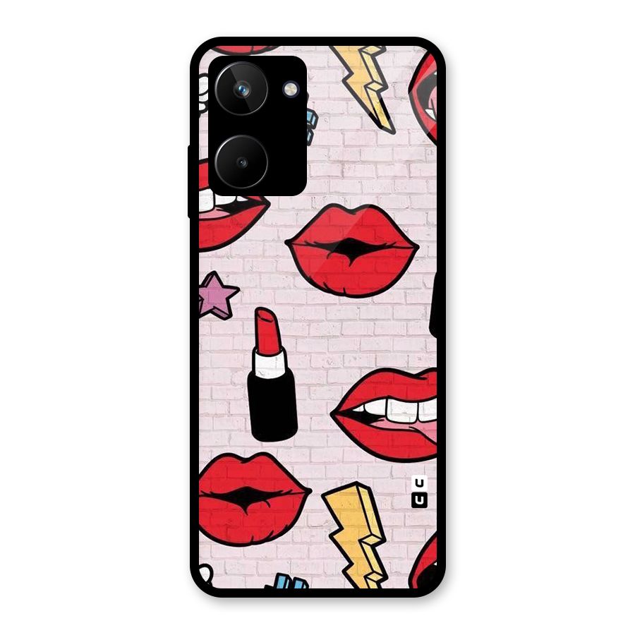 Bold Red Glass Back Case for Realme 10