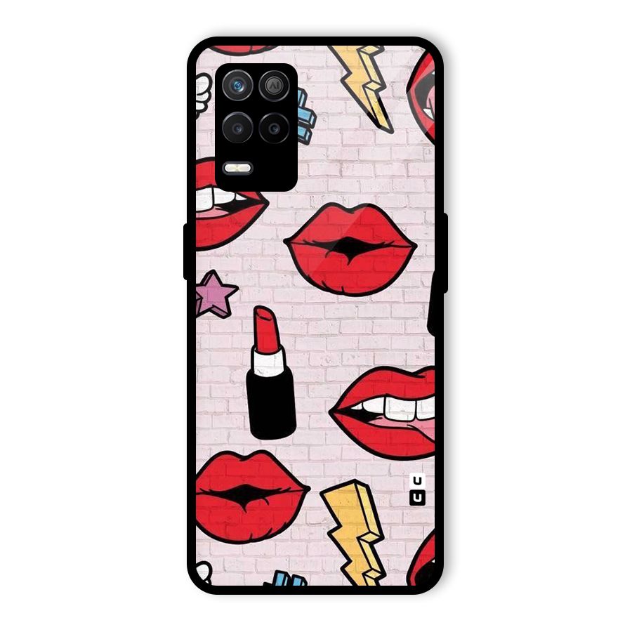 Bold Red Glass Back Case for Realme 8 5G
