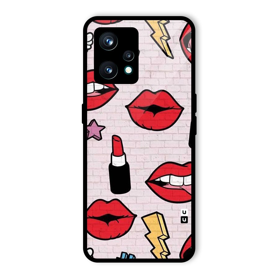 Bold Red Glass Back Case for Realme 9 Pro Plus 5G