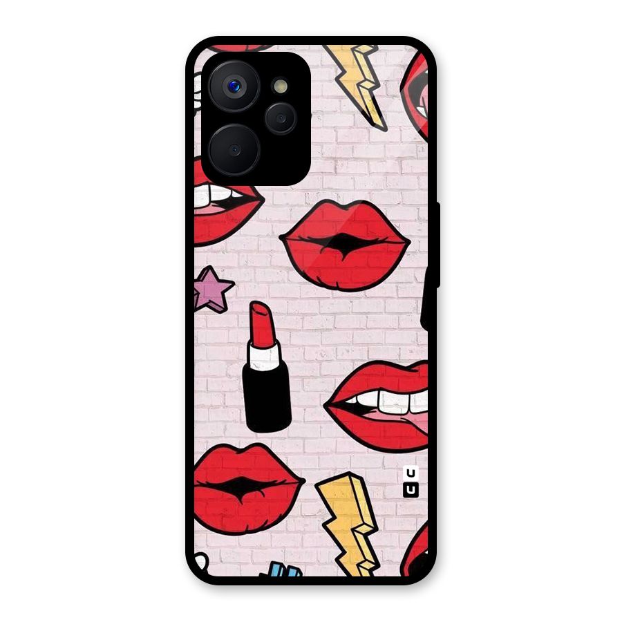 Bold Red Glass Back Case for Realme 9i 5G