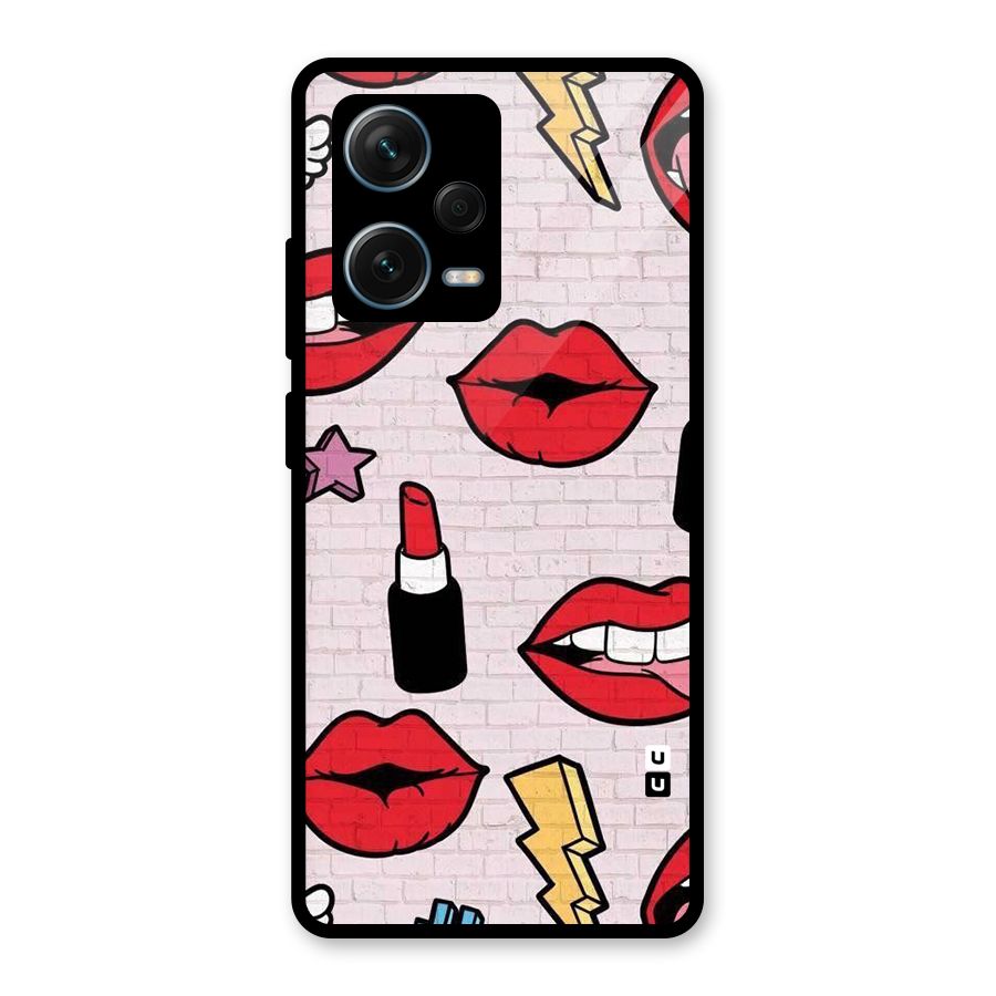 Bold Red Glass Back Case for Redmi Note 12 Pro Plus 5G