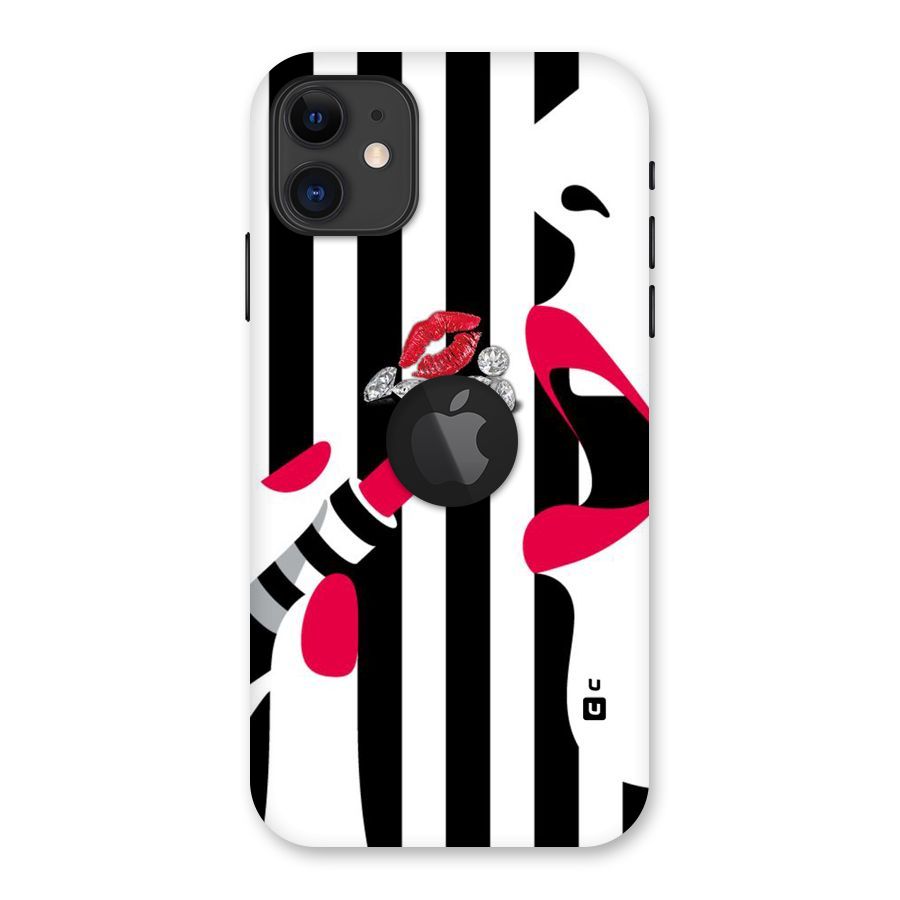Bold Woman Back Case for iPhone 11 Logo Cut