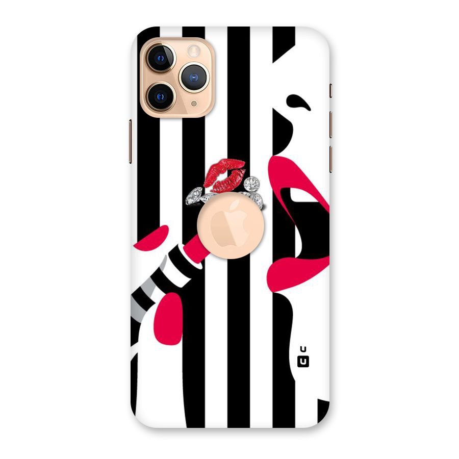 Bold Woman Back Case for iPhone 11 Pro Max Logo Cut