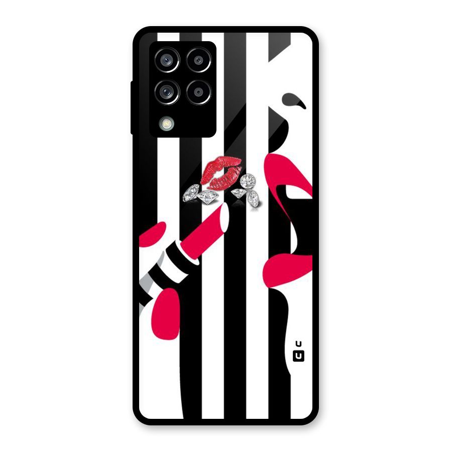 Bold Woman Glass Back Case for Galaxy M53 5G