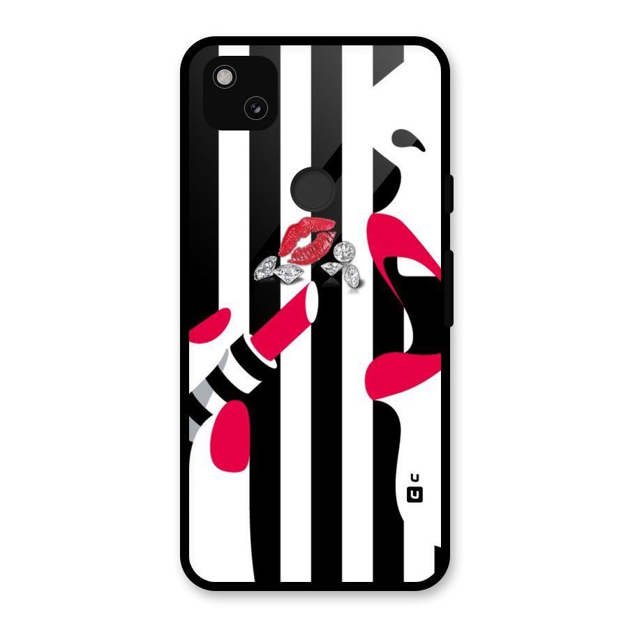 Bold Woman Glass Back Case for Google Pixel 4a