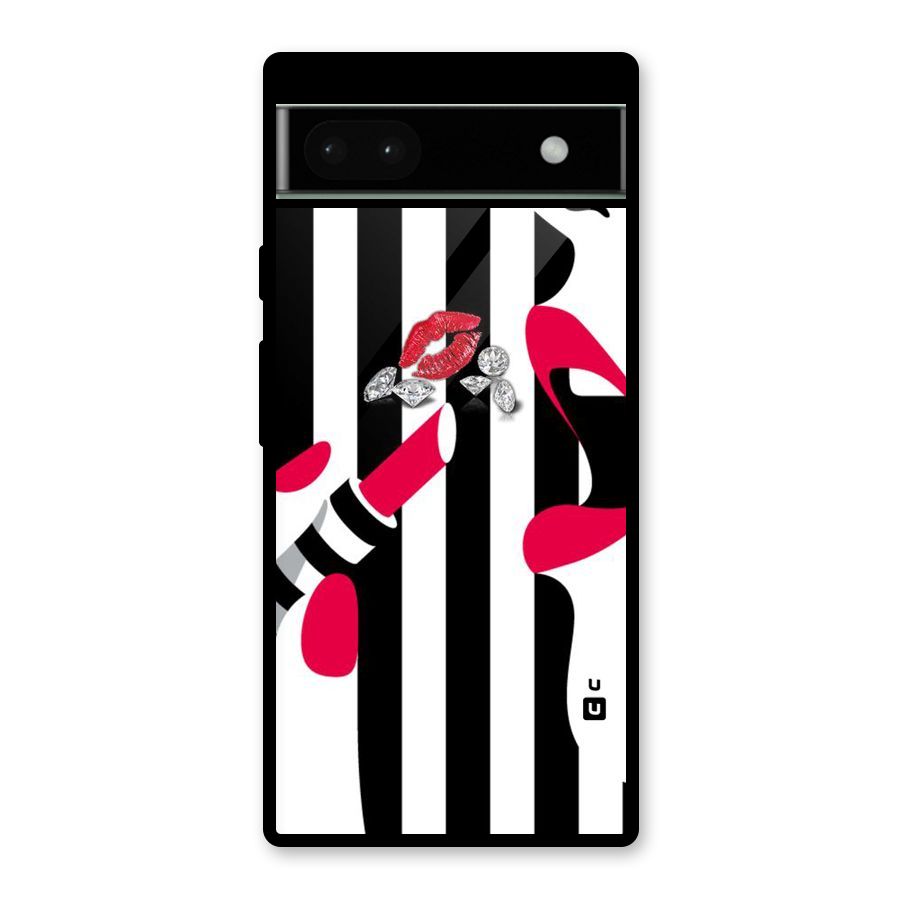 Bold Woman Glass Back Case for Google Pixel 6a