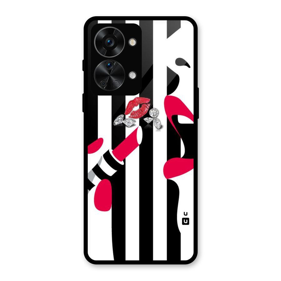Bold Woman Glass Back Case for OnePlus Nord 2T