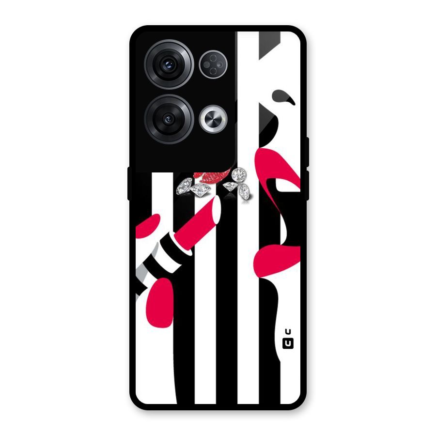 Bold Woman Glass Back Case for Oppo Reno8 Pro 5G