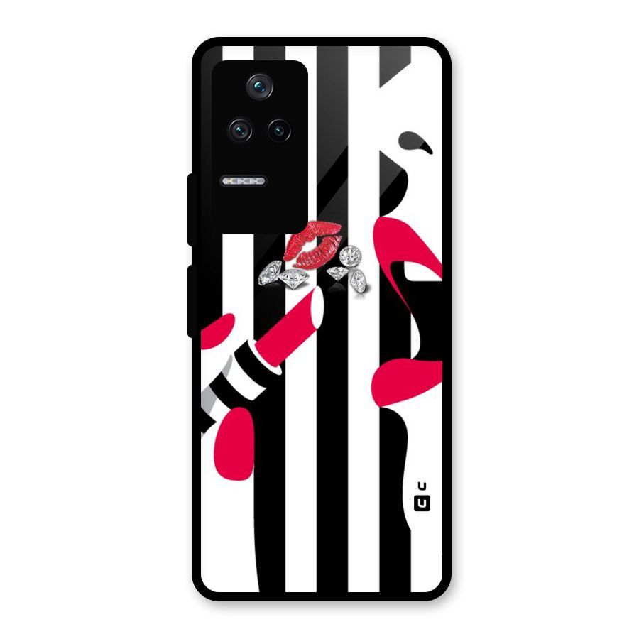Bold Woman Glass Back Case for Poco F4 5G
