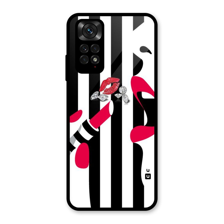 Bold Woman Glass Back Case for Redmi Note 11