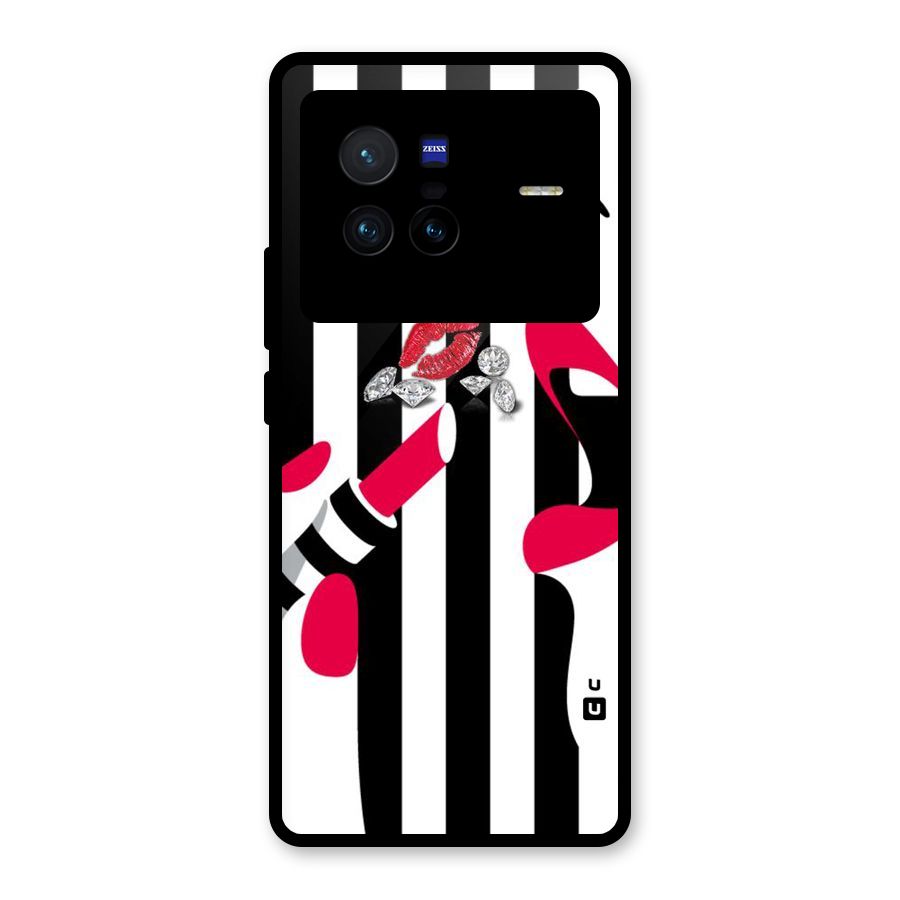 Bold Woman Glass Back Case for Vivo X80