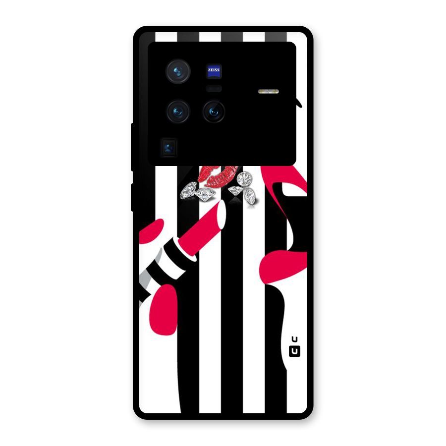 Bold Woman Glass Back Case for Vivo X80 Pro