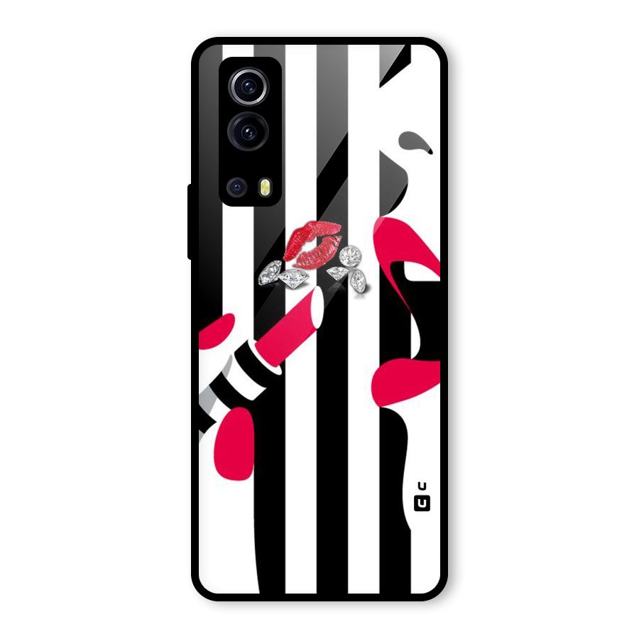 Bold Woman Glass Back Case for Vivo iQOO Z3