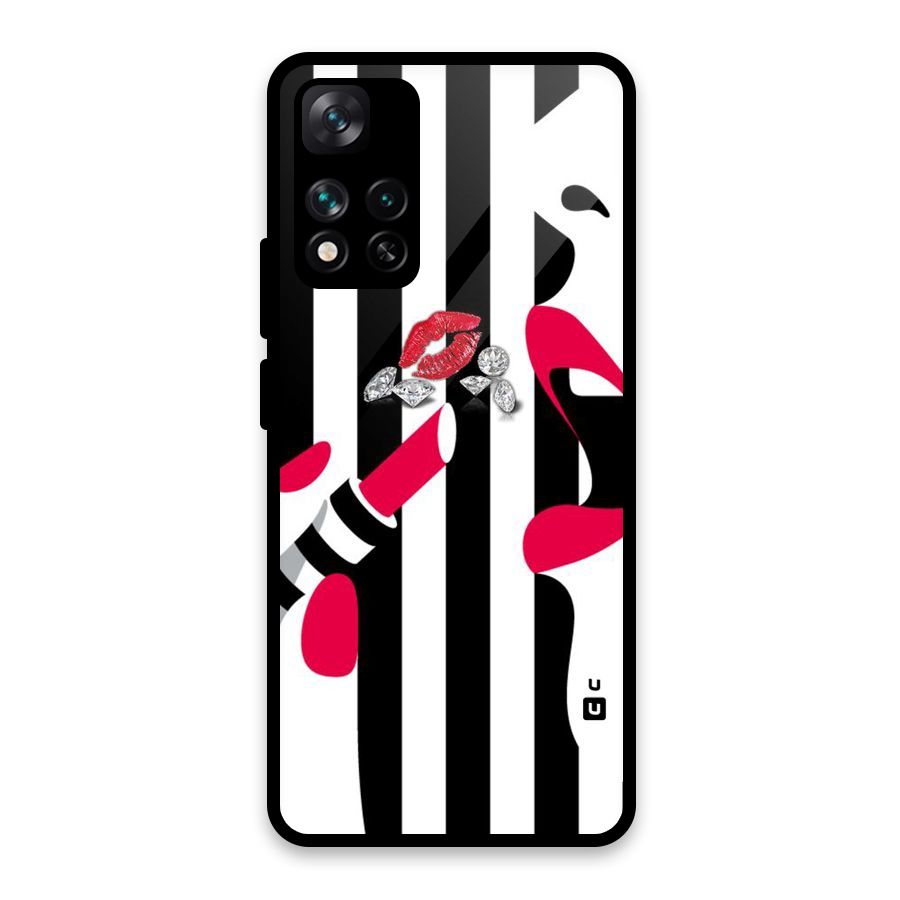 Bold Woman Glass Back Case for Xiaomi 11i HyperCharge 5G