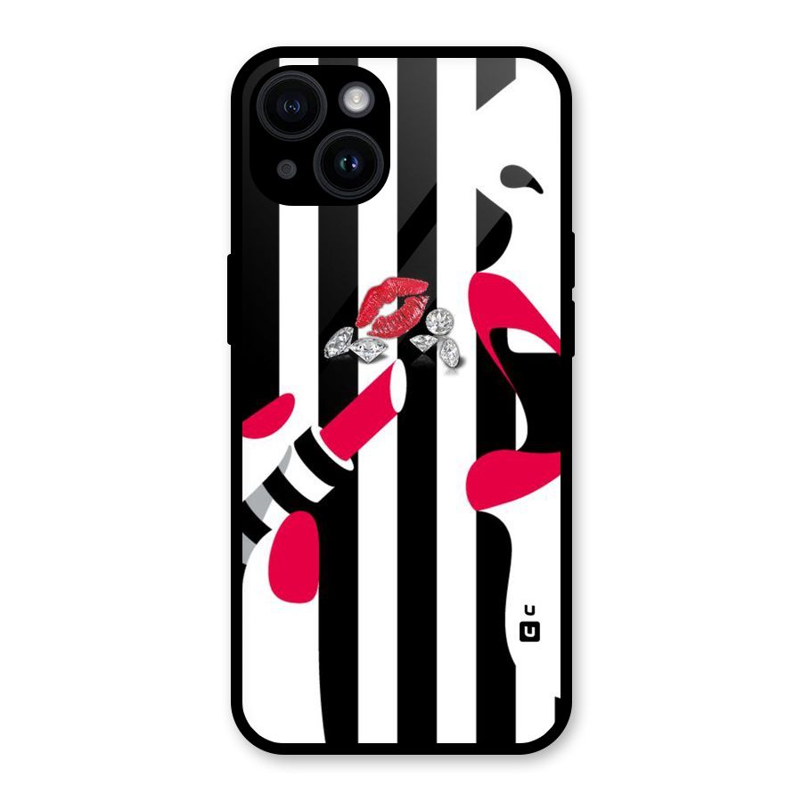 Bold Woman Glass Back Case for iPhone 14