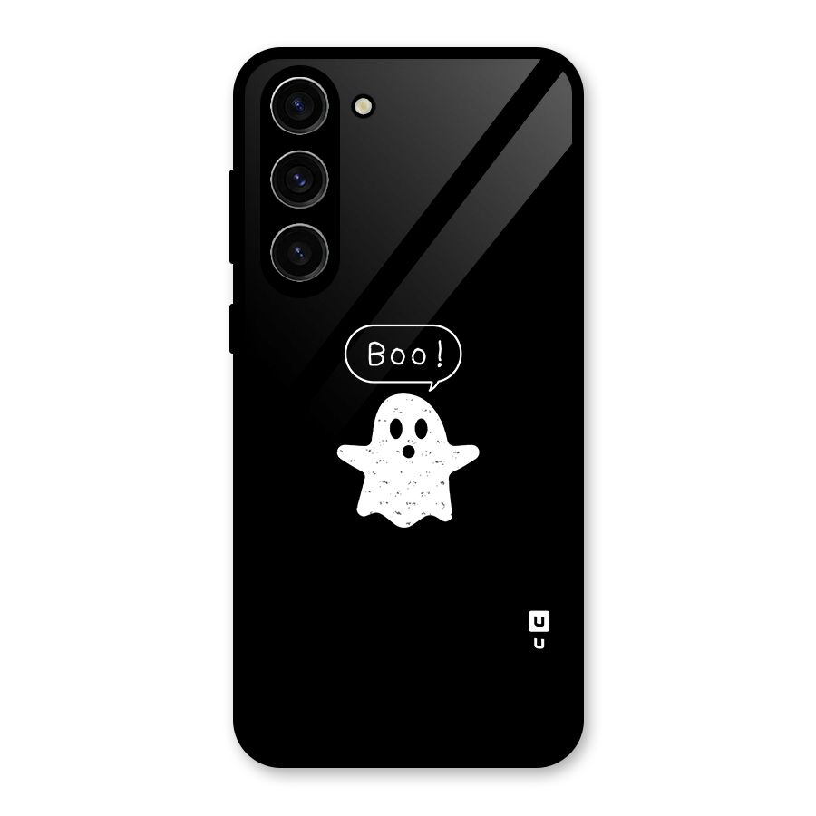 Boo Cute Ghost Glass Back Case for Galaxy S23 Plus