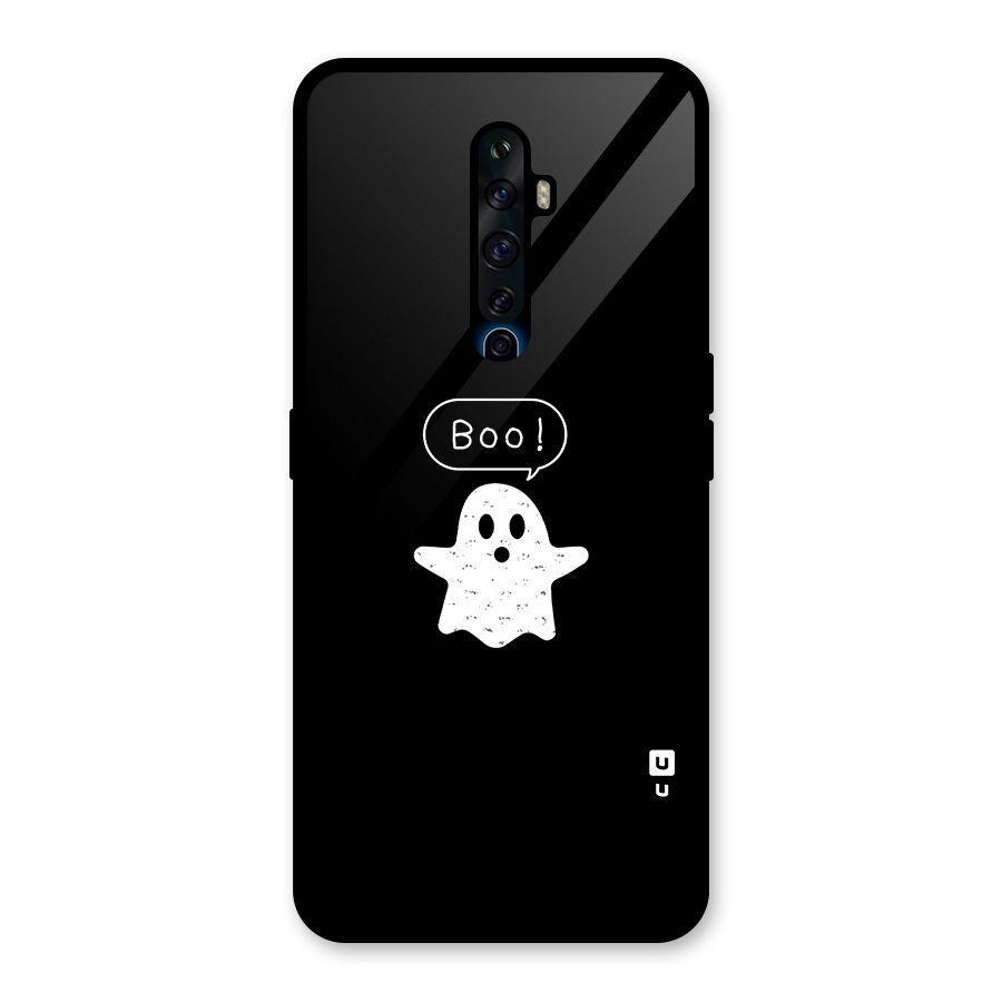 Boo Cute Ghost Glass Back Case for Oppo Reno2 F