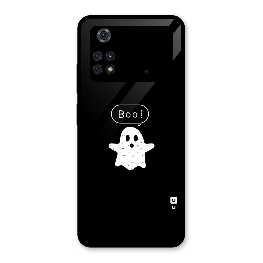Boo Cute Ghost Glass Back Case for Poco M4 Pro 4G