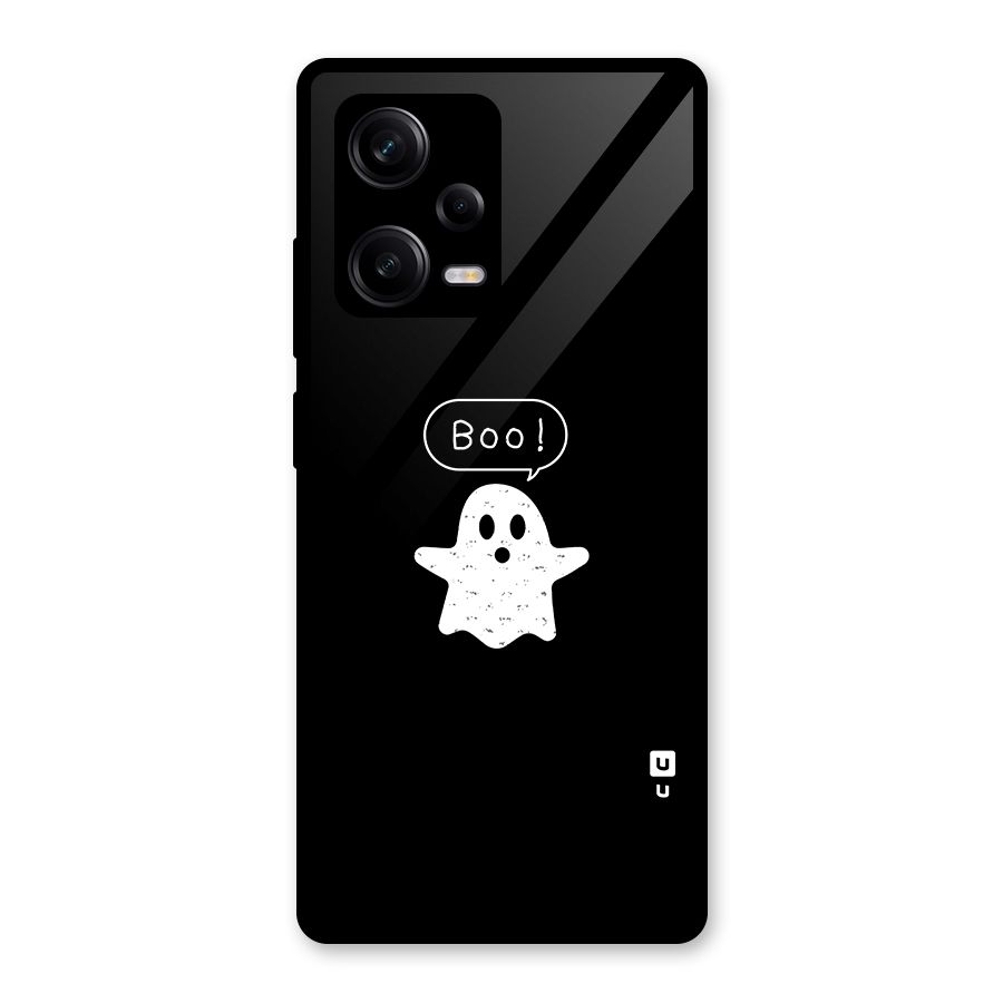 Boo Cute Ghost Glass Back Case for Redmi Note 12 Pro