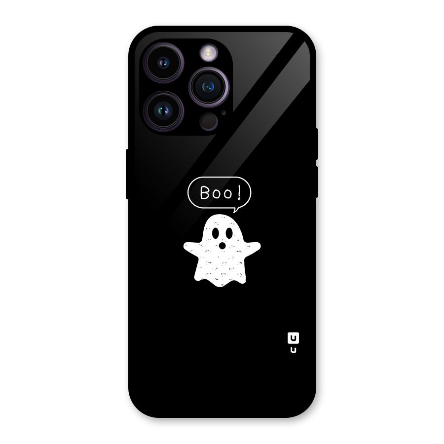 Boo Cute Ghost Glass Back Case for iPhone 14 Pro Max