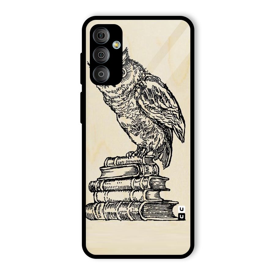 Book Owl Glass Back Case for Galaxy F23