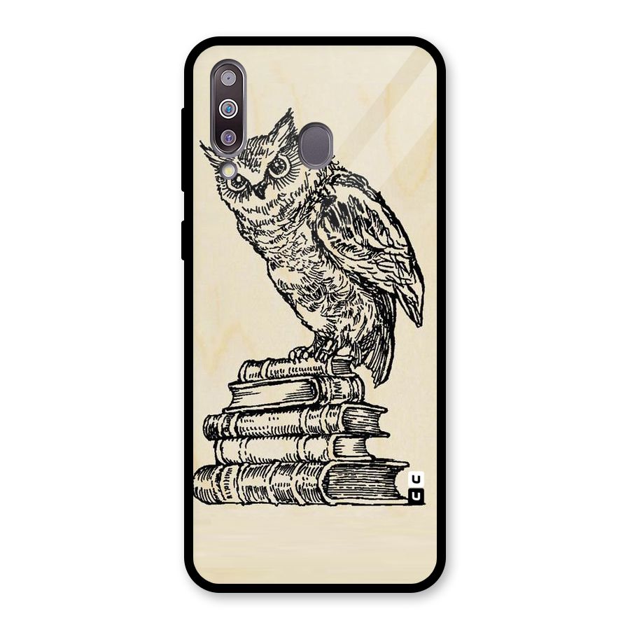 Book Owl Glass Back Case for Galaxy M30