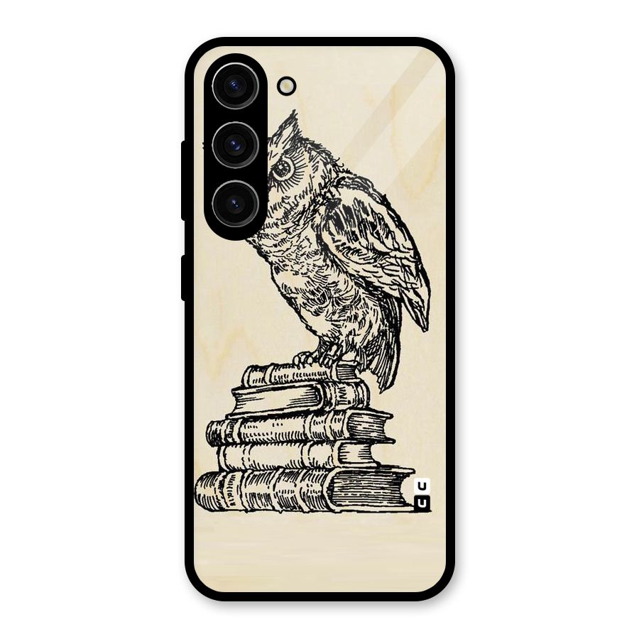 Book Owl Glass Back Case for Galaxy S23