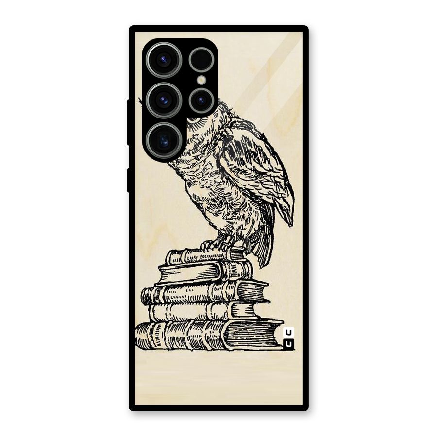 Book Owl Glass Back Case for Galaxy S23 Ultra