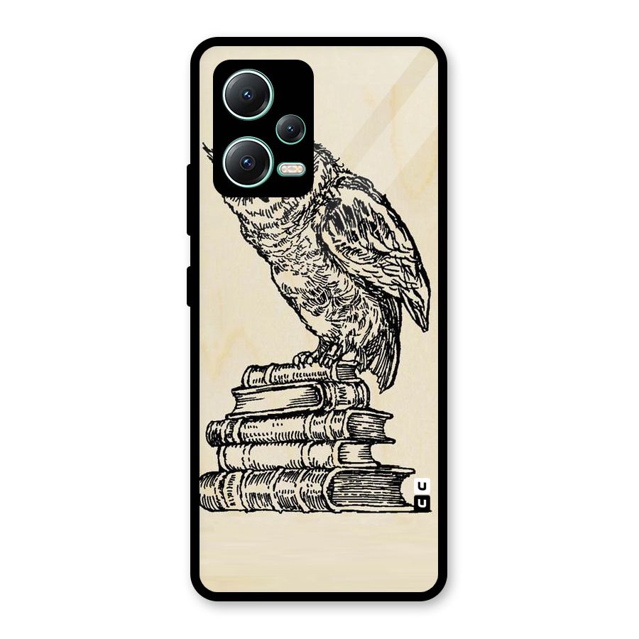 Book Owl Glass Back Case for Redmi Note 12 5G