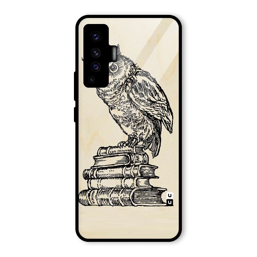 Book Owl Glass Back Case for Vivo X50
