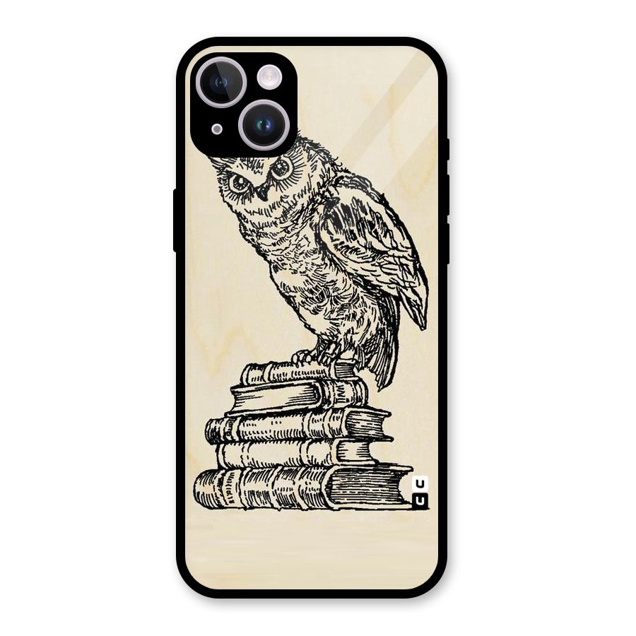 Book Owl Glass Back Case for iPhone 14 Plus
