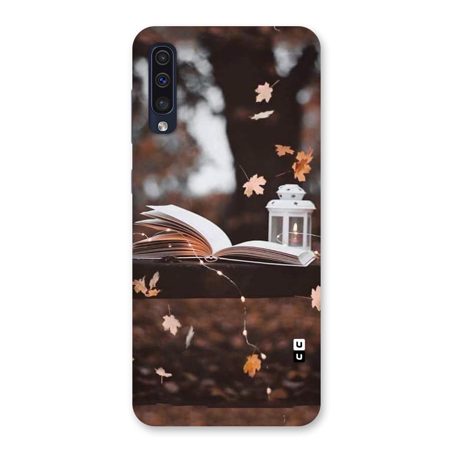 Book and Fall Leaves Back Case for Galaxy A50s