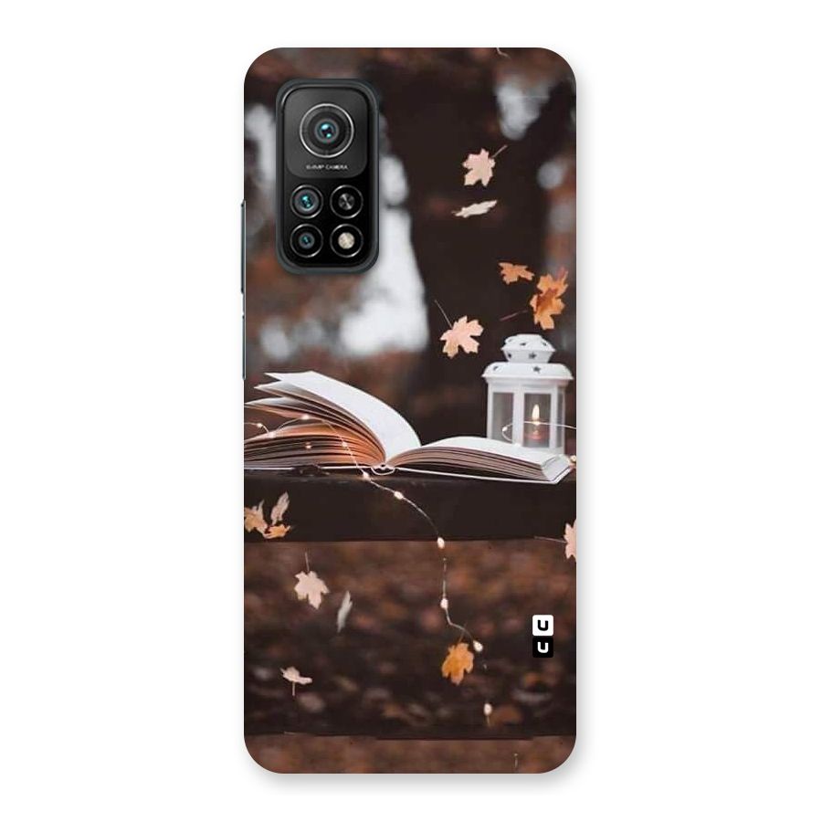 Book and Fall Leaves Back Case for Mi 10T 5G