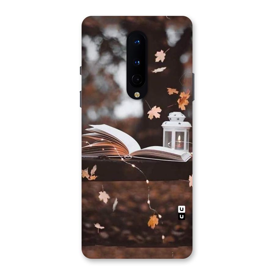 Book and Fall Leaves Back Case for OnePlus 8