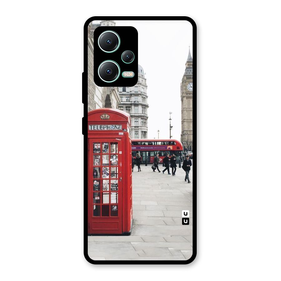 Booth In Red Glass Back Case for Redmi Note 12 5G