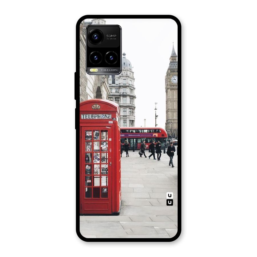 Booth In Red Glass Back Case for Vivo Y21A